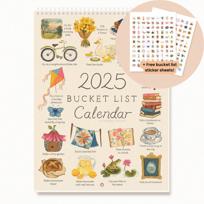 2025 Bucket List Calendar