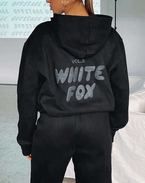 WHITE FOX TRACKSUIT SET (FREE SWEATPANTS)